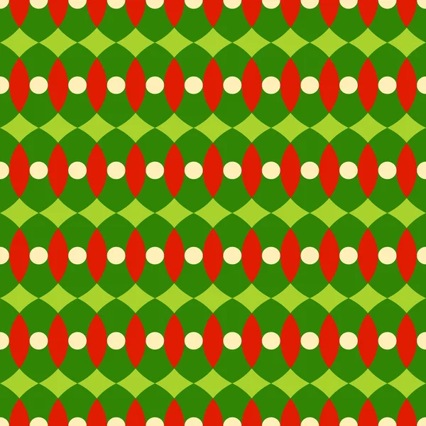 Bezproblémové geometrickým vzorem kruhů na vánoční pozadí — Stockový vektor