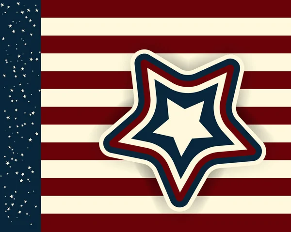 Blue and red USA stars and stripes page border — Stock Vector