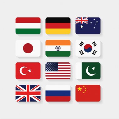ulusal bayrak Icon set