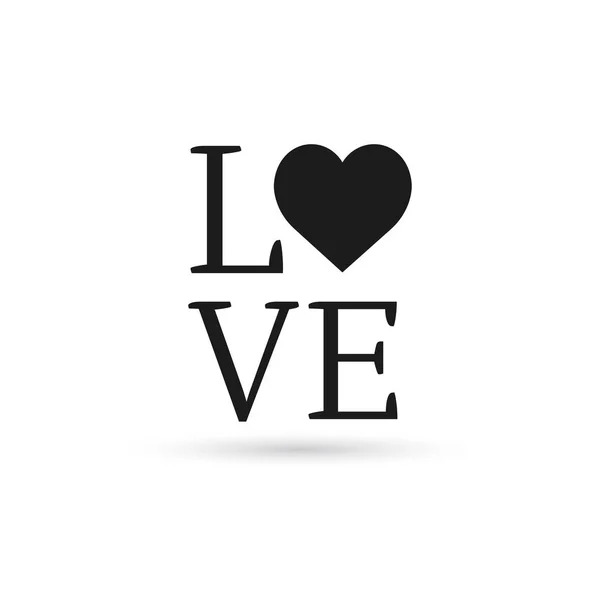 Hart pictogram. Symbool van de liefde. — Stockvector