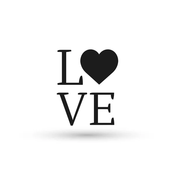 Hart pictogram. Symbool van de liefde. — Stockvector