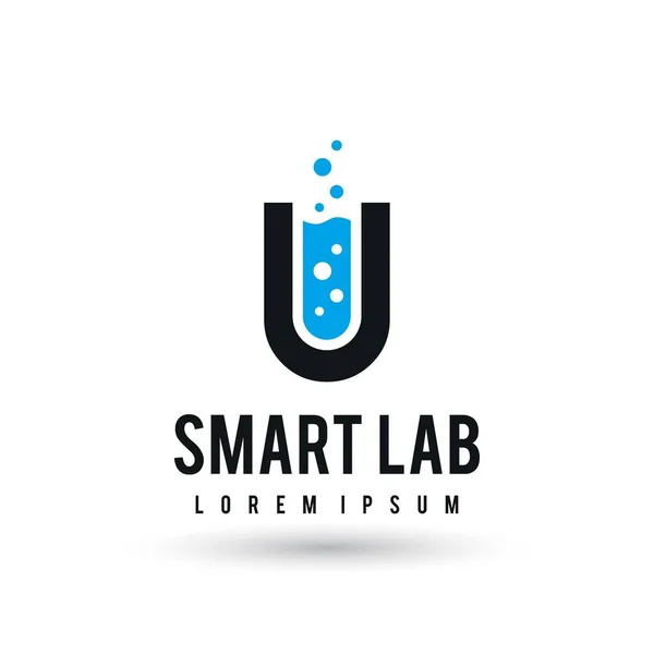 Science lab logotyp Vektorgrafik