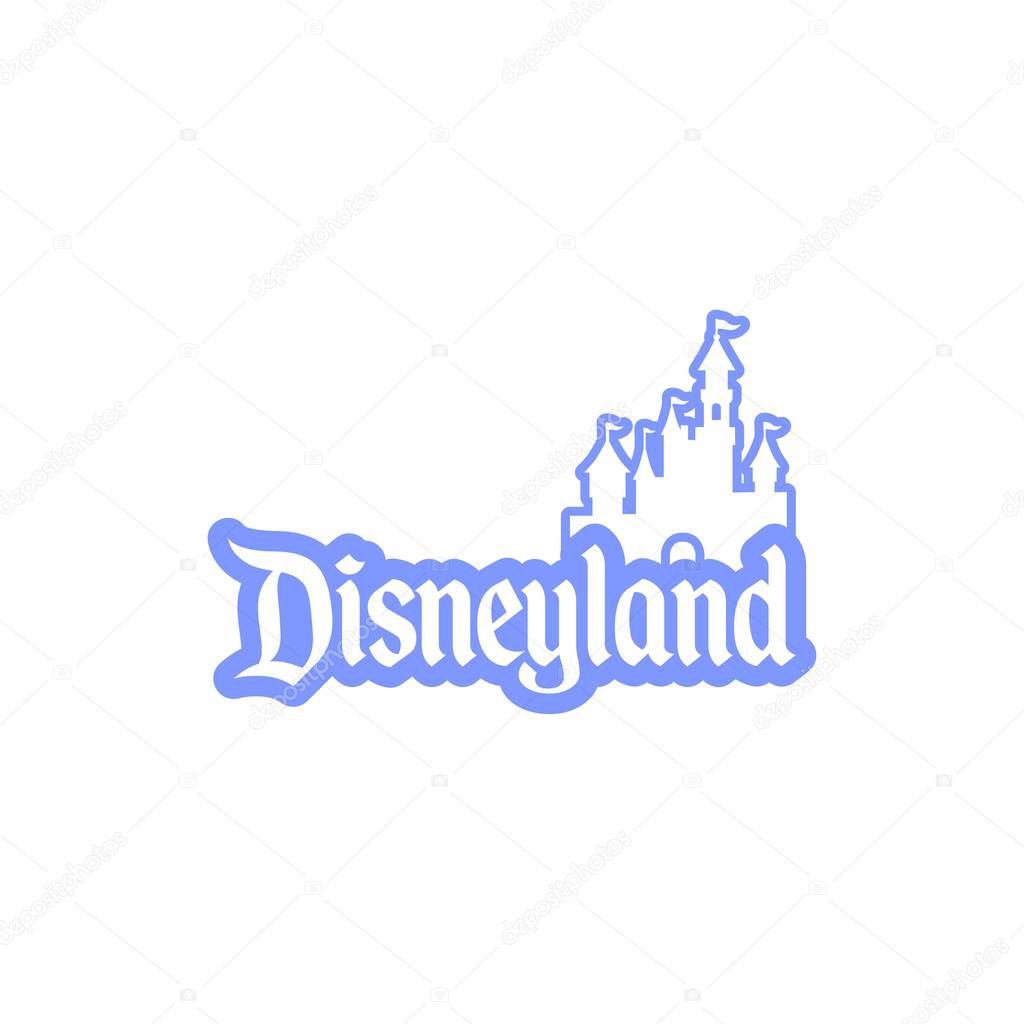 Disneyland Ribbon banner .  vector icon