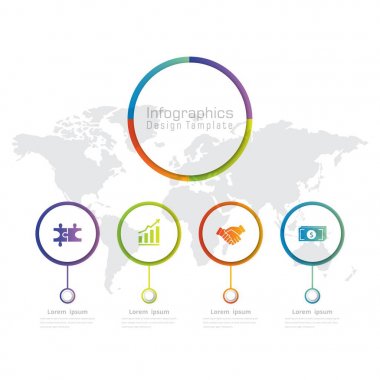 Infographic tasarım ve pazarlama simgeler