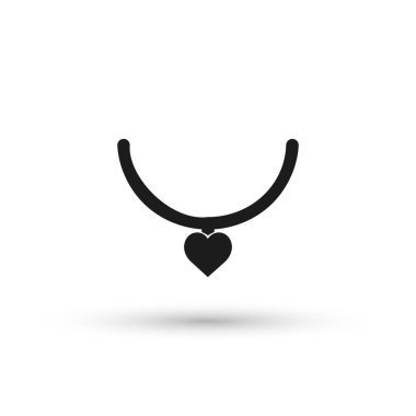 Bir kalp şeklinde kolye. 