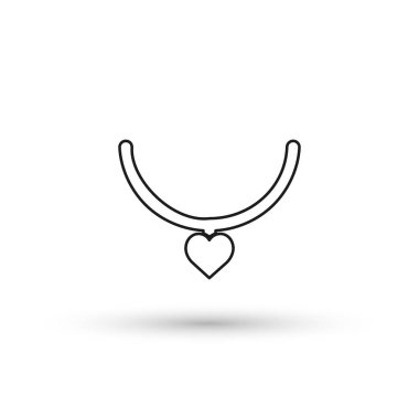 Bir kalp şeklinde kolye. 