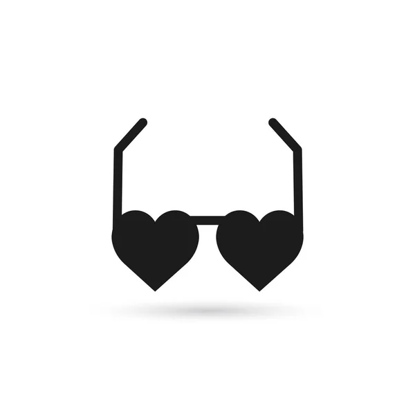 Serca okulary ikona — Wektor stockowy