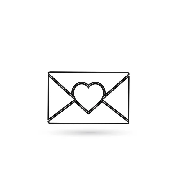 Любовное письмо от сердца — стоковый вектор