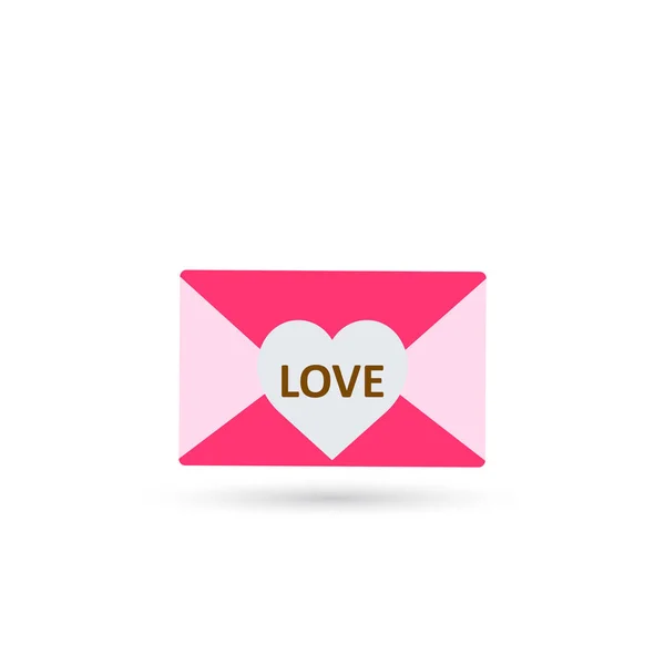 Love letter with heart — Stock Vector