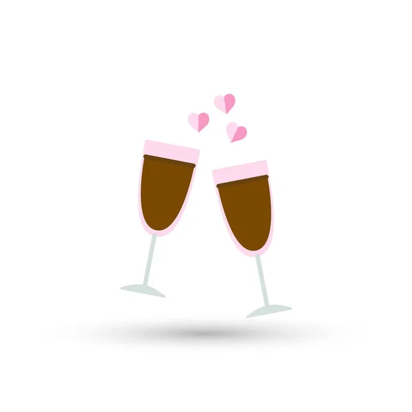 2杯のワイン — ストックベクタ