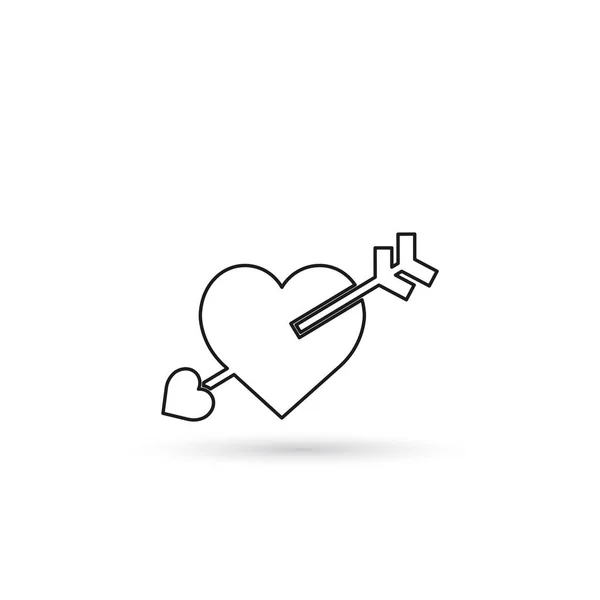 Εικονίδιο καρδιάς. Σύμβολο αγάπη. — Διανυσματικό Αρχείο