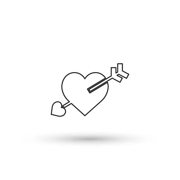 Icono del corazón. Símbolo de amor . — Vector de stock