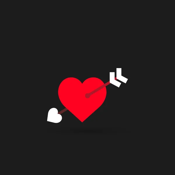 Icono del corazón. Símbolo de amor . — Vector de stock