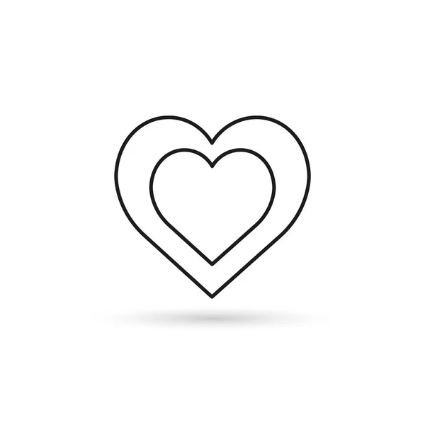 Ícone do coração. Símbolo amor . — Vetor de Stock