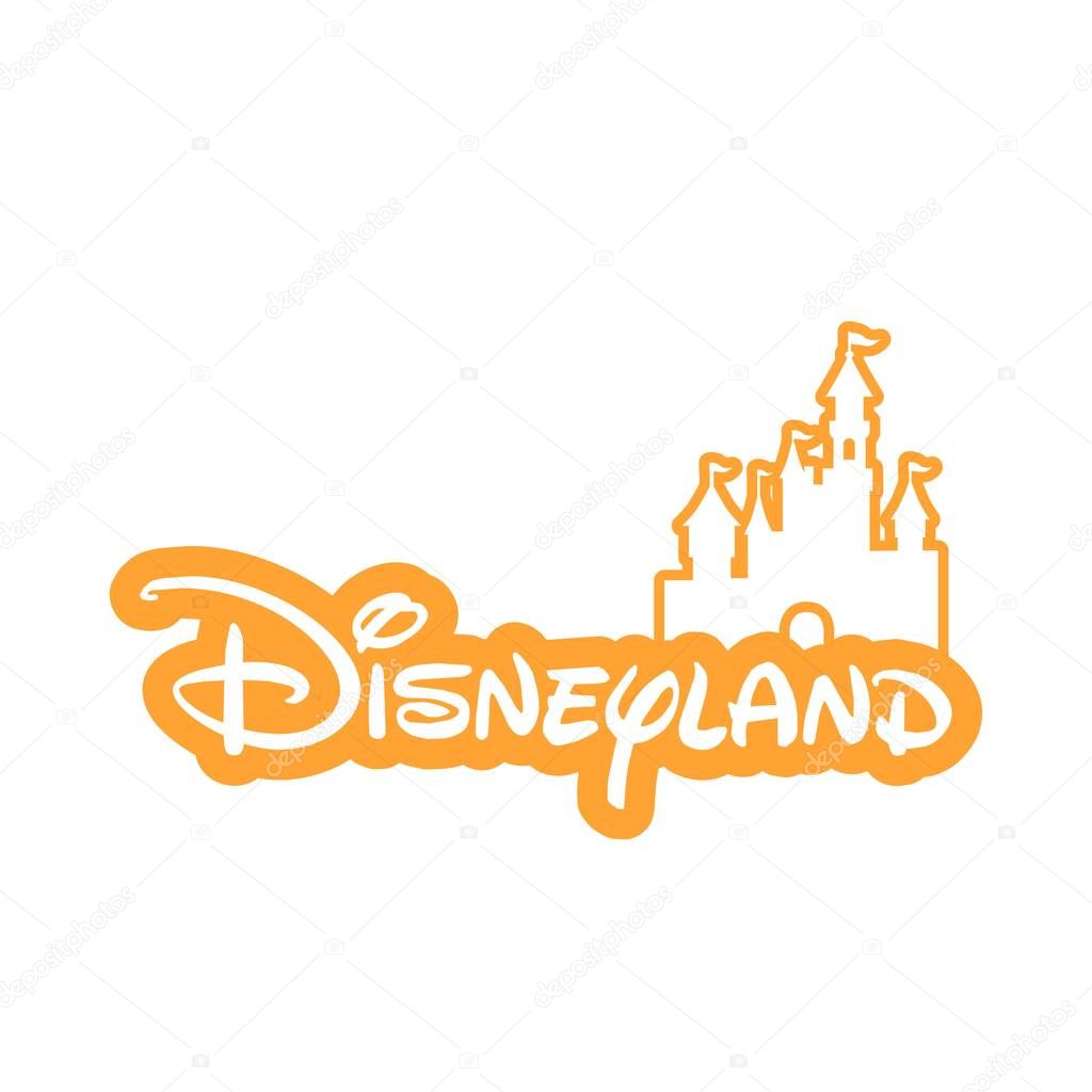 Disneyland Ribbon banner .  vector icon