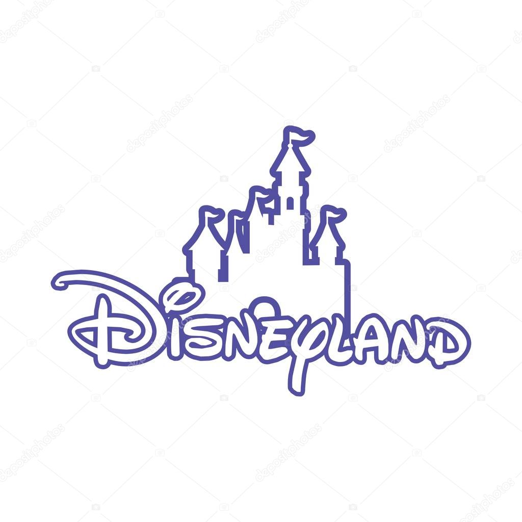 Disneyland Ribbon banner .  vector icon