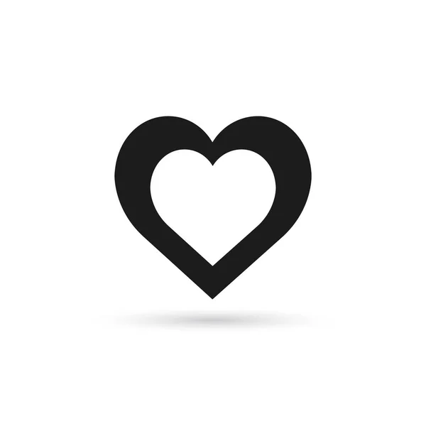 Hart pictogram. Symbool van de liefde. — Stockvector