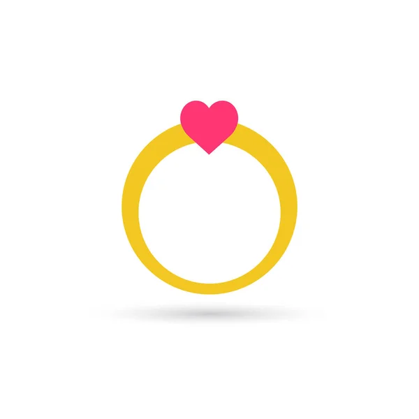 Heart ring Icon — Stock Vector