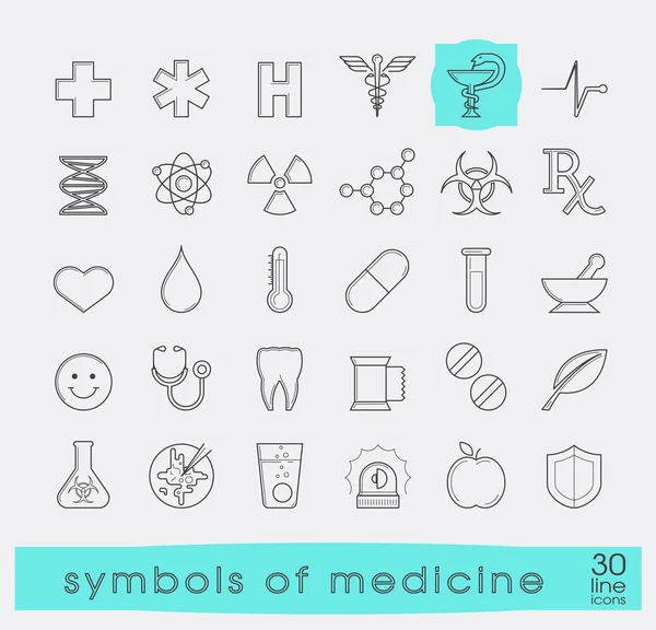 Medical and pharmaceutical symbols. — Stock Vector