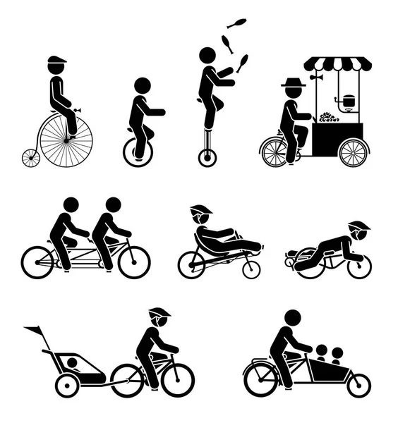 Типы велосипедов — стоковый вектор
