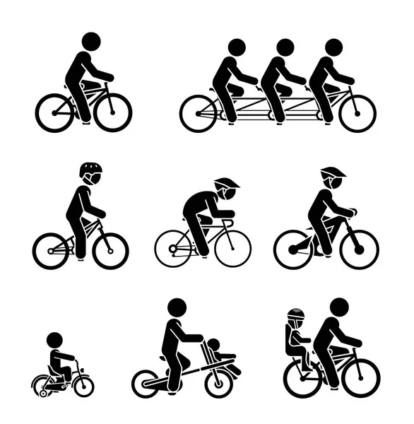 Tipos de bicicleta — Vetor de Stock