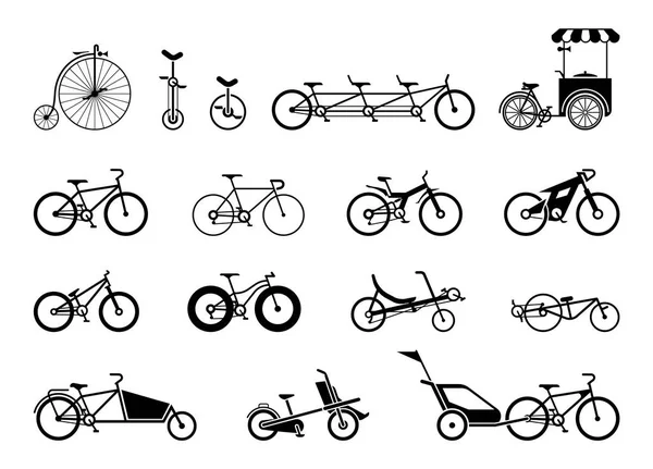 Types de bicyclettes — Image vectorielle
