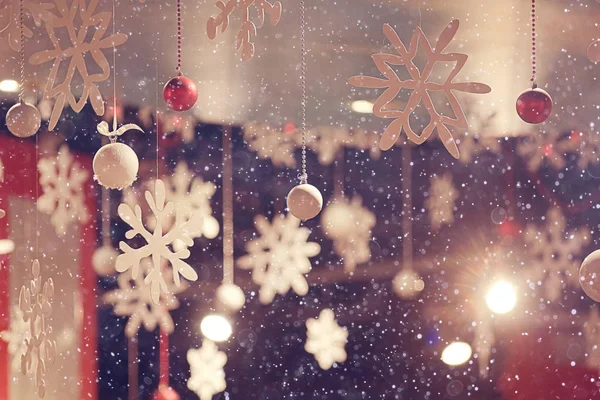 Blurred Christmas snowflakes — Stock Photo, Image