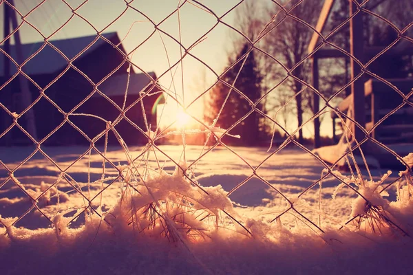 Paisaje invernal en el campo —  Fotos de Stock