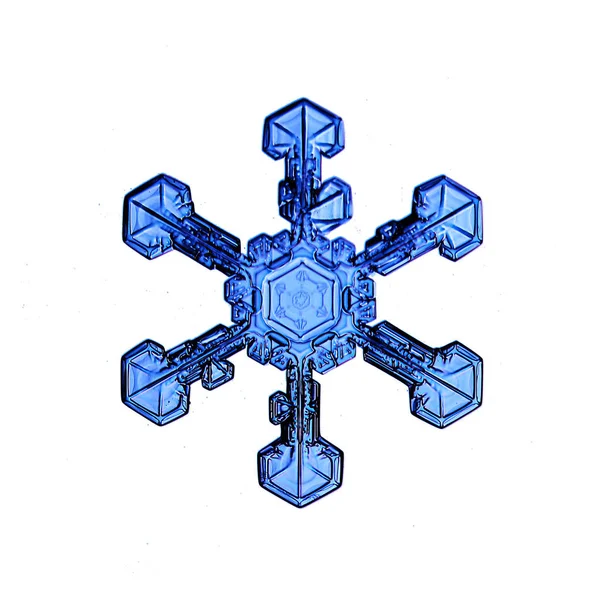 Beautiful snowflake macro shot — Stock Photo, Image