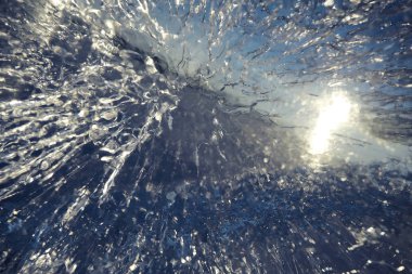 buz doku dondurulmuş cam üzerinde