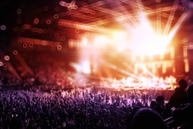 kalabalık bir rock konserinde