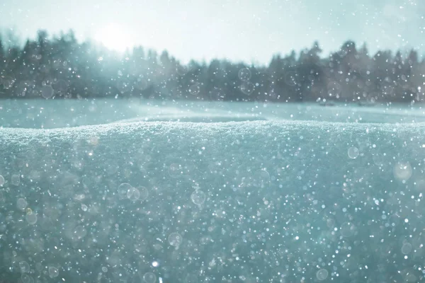Sníh v zimní krajině — Stock fotografie