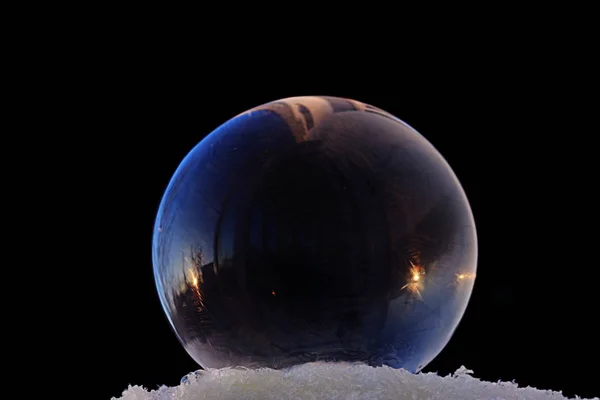 Bolha de sabão congelado — Fotografia de Stock