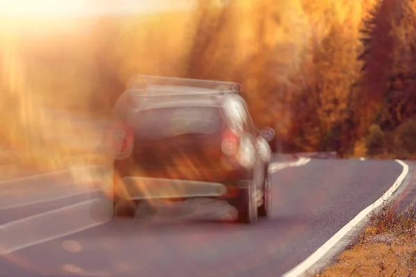 Autumn road blur background — Stock Photo, Image