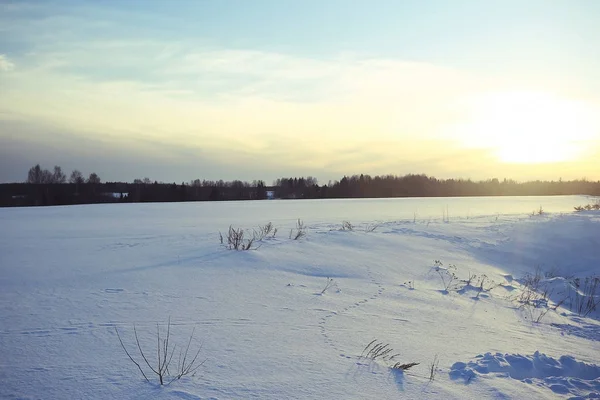 Winter landscape in Russia — Stock Photo, Image