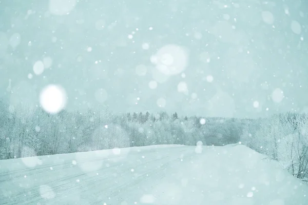Neve nel paesaggio invernale — Foto Stock