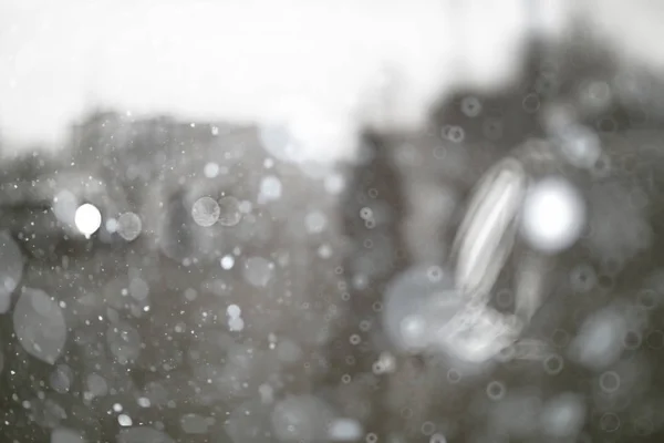 Auto a forte nevicata in inverno — Foto Stock