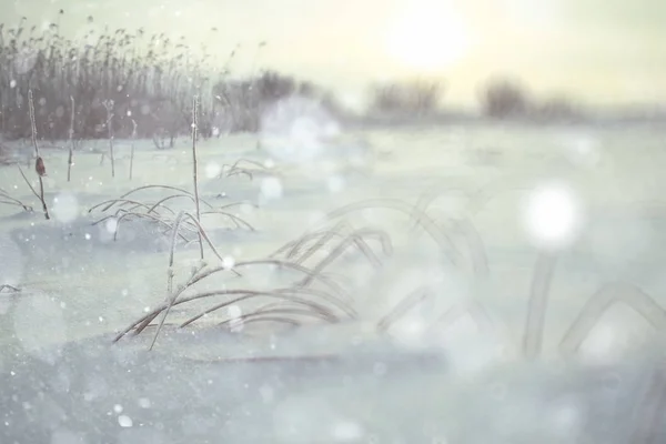 Schneefeld-Landschaft — Stockfoto