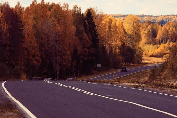 Podzimní krajina dálnice — Stock fotografie