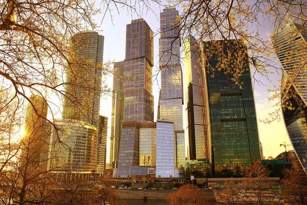 Modern skyscrapers district — Stock Photo, Image