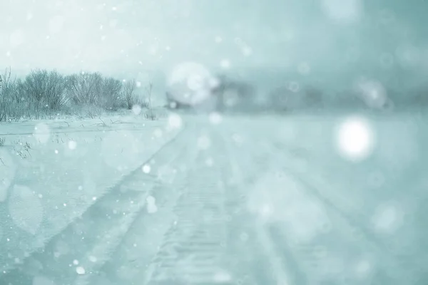 Winter road under snow — Stock Photo, Image