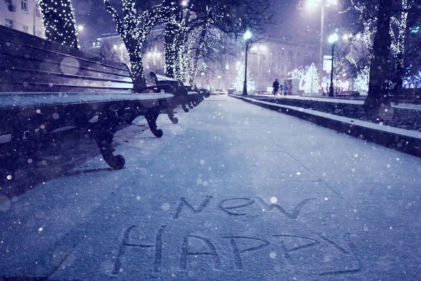 Año Nuevo en el parque de la ciudad — Foto de Stock