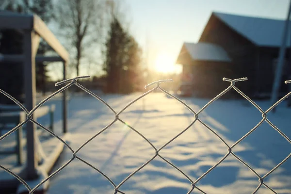 Paisaje invernal en el campo — Foto de Stock