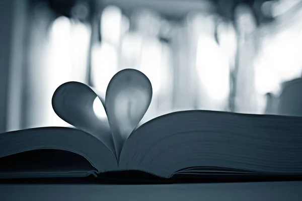 Coeur de pages de livre — Photo