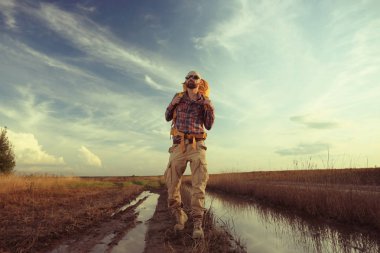 yaban hayatı sonbahar adam Gezgin