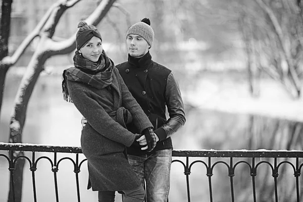 Pár v ulicích Moskvy — Stock fotografie