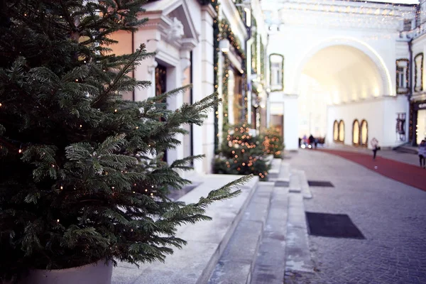 Christmas decorated city — Stock Photo, Image
