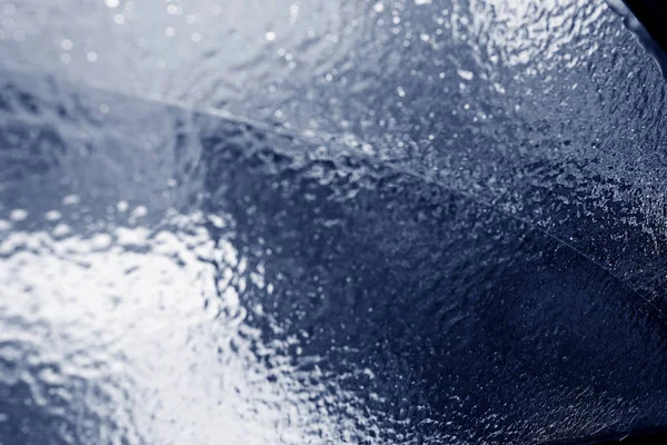 Ice texture on the frozen glass — Stock Photo, Image
