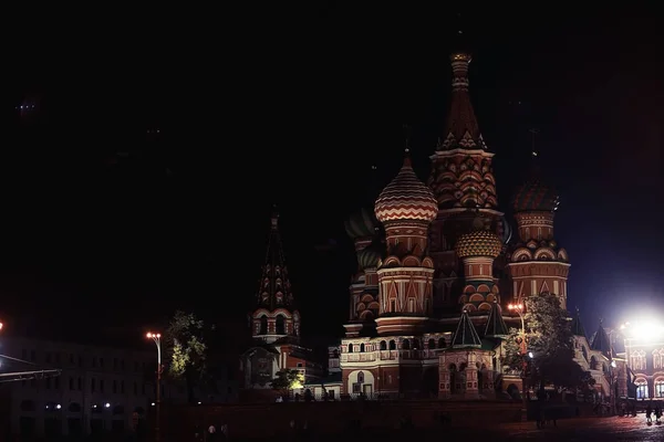 Illuminated night cityscape — Stock Photo, Image