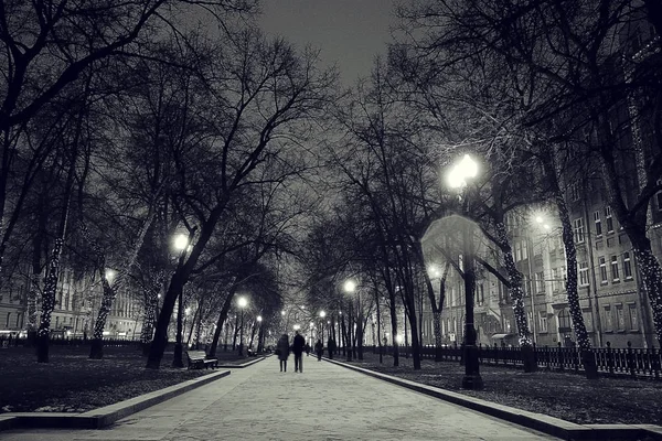 Inverno paisagem noturna — Fotografia de Stock